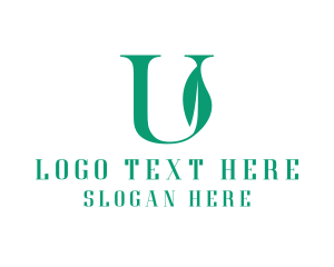 Green U Leaf Logo