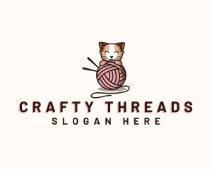 Yarn - Playful Kitten Yarn logo design