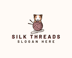 Playful Kitten Yarn logo design