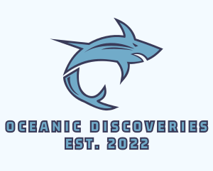 Marine Biologist - Blue Gaming Shark logo design