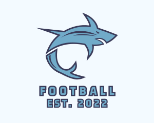 Fish - Blue Gaming Shark logo design