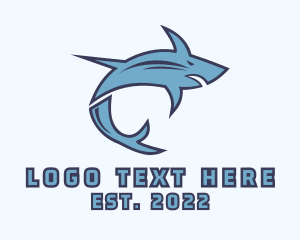 Marine Biologist - Blue Gaming Shark logo design