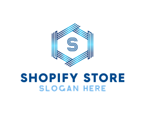 Industrial Hexagon Stripe  logo design