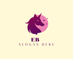 Mythical - Magical Star Unicorn logo design