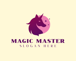 Magical Star Unicorn logo design