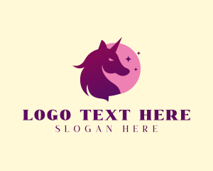 Magical Star Unicorn Logo