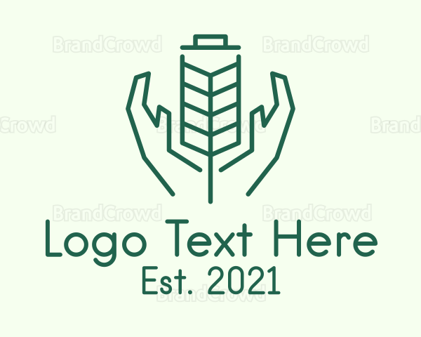 Wheat Farmer Hands Logo