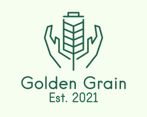 Wheat - Wheat Farmer Hands logo design