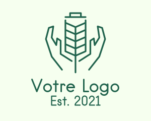 Cooperative - Wheat Farmer Hands logo design