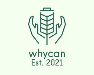 Agriculturist - Wheat Farmer Hands logo design