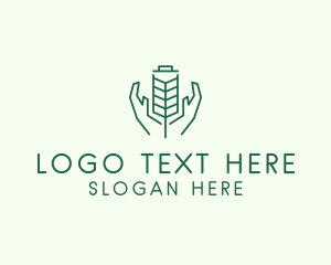 Farming - Wheat Farmer Hands logo design