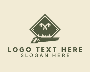 Logging - Ax Saw Woodworking logo design