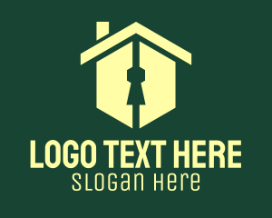 Locksmith - Keyhole Realty House logo design