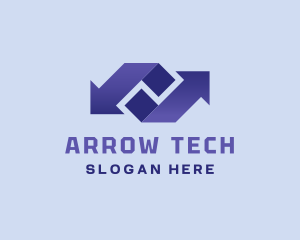 Modern Logistics Arrows logo design