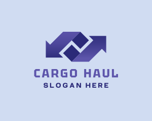 Modern Logistics Arrows logo design