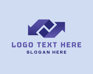 Modern Logistics Arrows Logo