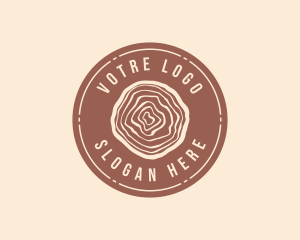 Native - Log Wood Work logo design