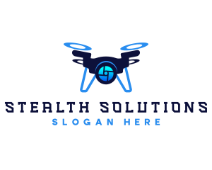 Spy - Quadcopter Spy Drone logo design