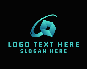 Swoosh - Tech Cube Programming logo design