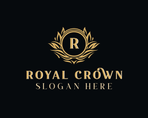 Royal Event Planner Wreath logo design