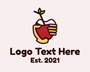 Apple Picking - Hand Apple Juice logo design