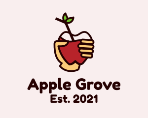 Hand Apple Juice logo design