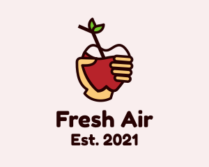 Hand Apple Juice logo design