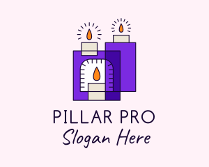 Lenten Pillar Candle logo design