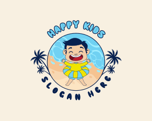 Summer Beach Kid logo design