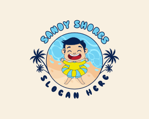 Summer Beach Kid logo design