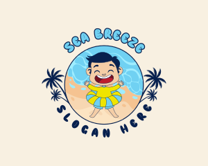 Summer Beach Kid logo design