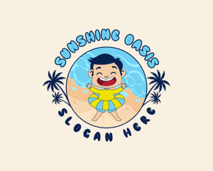 Summer Beach Kid logo design