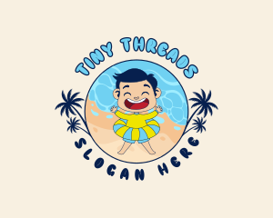 Summer Beach Kid logo design