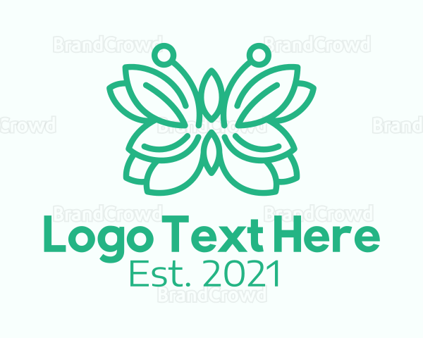 Green Butterfly Leaf Logo