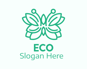 Green Butterfly Leaf Logo