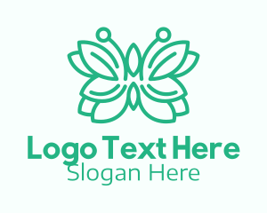 Green Butterfly Leaf Logo