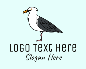 Freedom - Seagull Bird Seaside logo design