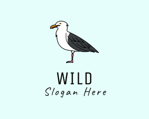 Aviary - Seagull Bird Seaside logo design