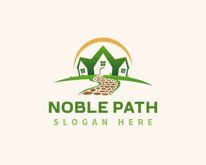 Landscaping House Path logo design