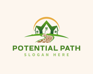 Landscaping House Path logo design