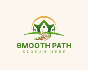 Landscaping House Path logo design