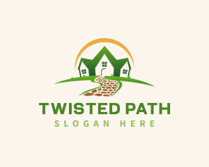 Landscaping House Path logo design