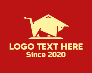 Bullfighting - Yellow Wild Bull logo design