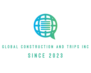 Global International Message logo design