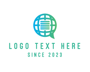 Conversation - Global International Message logo design