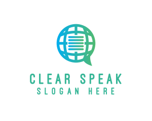 Global International Message logo design