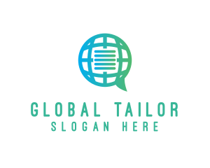 Global International Message logo design