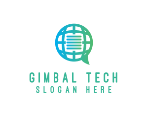 Global International Message logo design