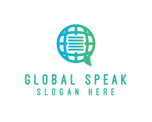 Global International Message logo design