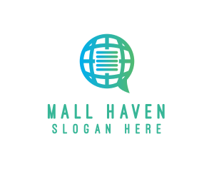 Global International Message logo design